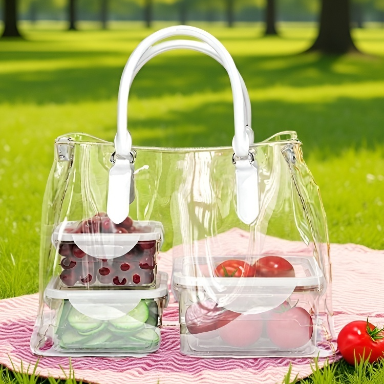 Stackable plastic food containers for meal prep