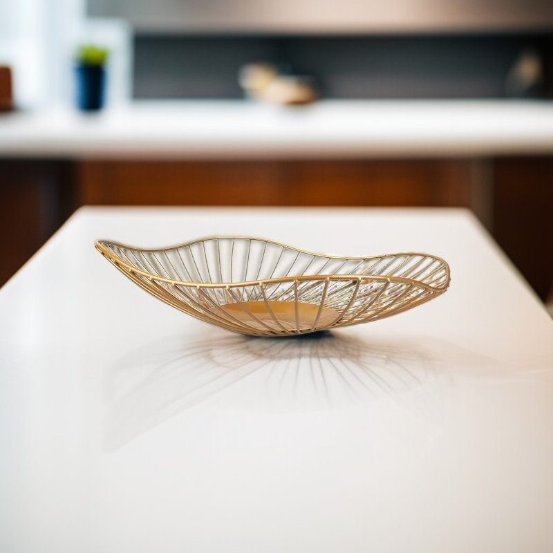 Wrought iron fruit basket snack plate