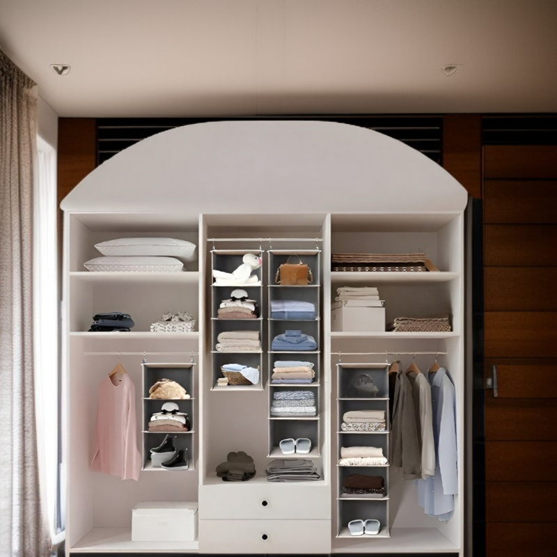 Bolsa colgante de almacenamiento de ropa y objetos de varias capas