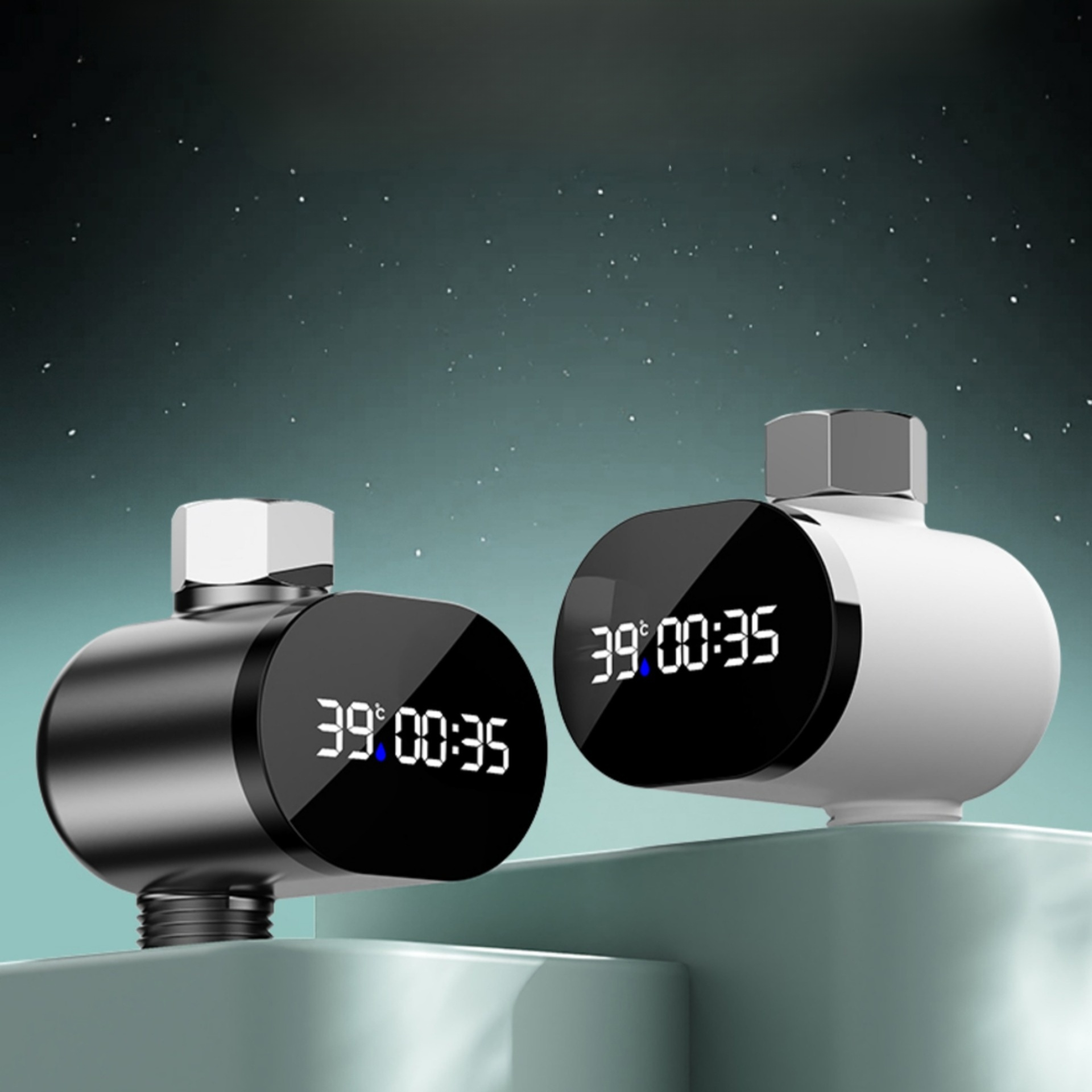 Intelligenter LED-Duschkopf mit Temperaturanzeige