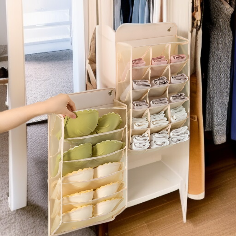 下着収納吊り下げバッグドア背面壁掛け寮ワードローブブラジャー下着靴下収納バッグボックスラックアーティファクトホーム