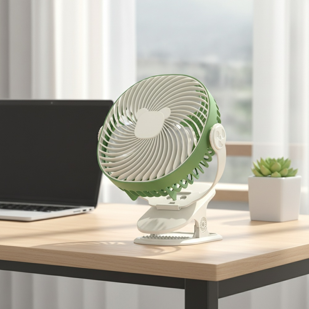 Multifunctional Rechargeable Desktop Clip Fan