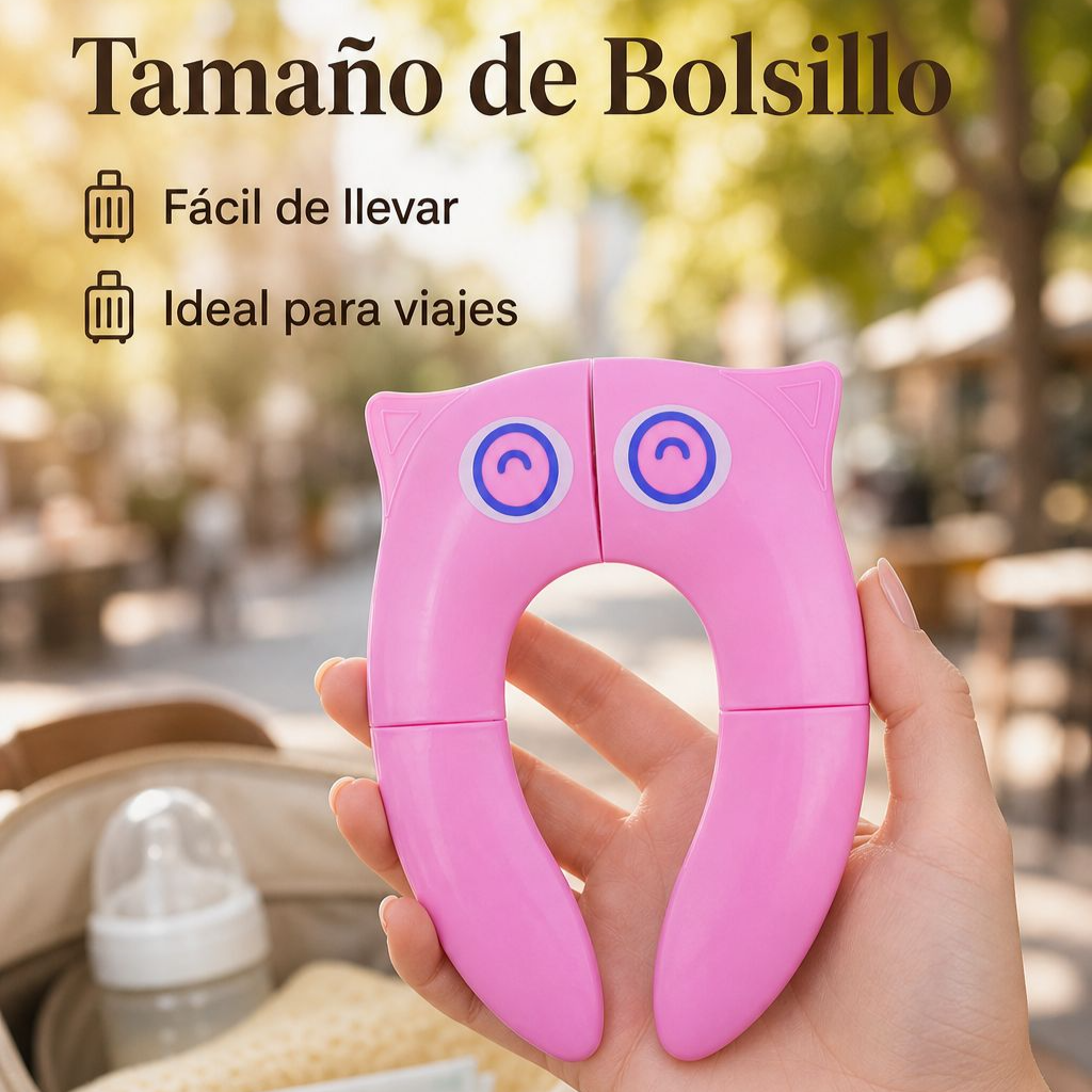 Entrenador de baño portátil para niños, cubierta de asiento de inodoro plegable para viajes