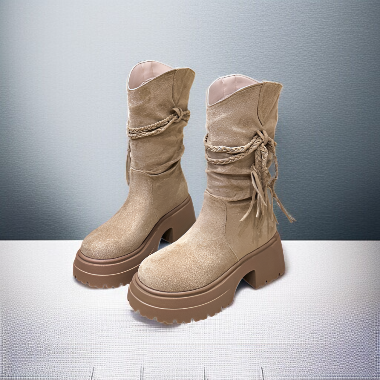 女性向けスタイリッシュインソールブーツ