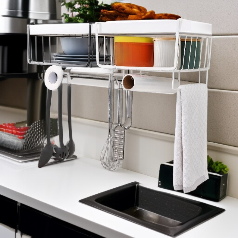 多機能収納ラック テーブル下収納キャビネット