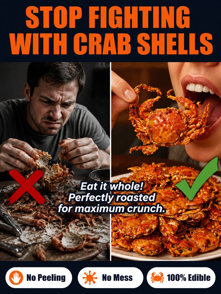 Spicy Sea Crab Snacks - High in Protein, Low in Sodium