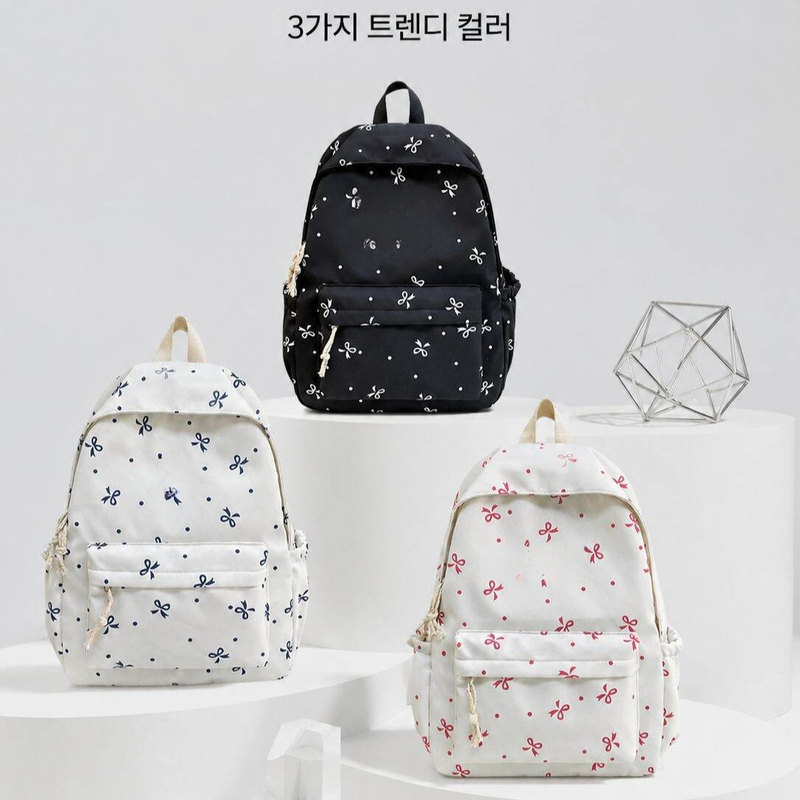 한국식 하라주쿠 플라워 스쿨백 여학생 백팩