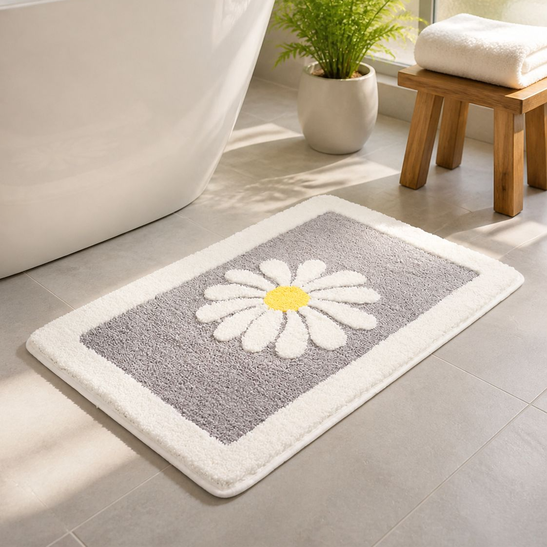 Cute Daisy Non-slip Bath Mat