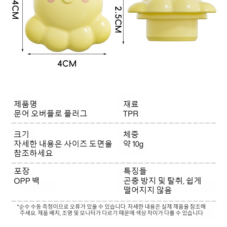 욕실 세면대에 설치된 넘침방지홀 마개