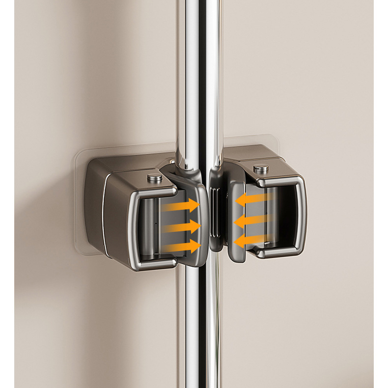 Soporte multifuncional para mopa sin necesidad de taladrar