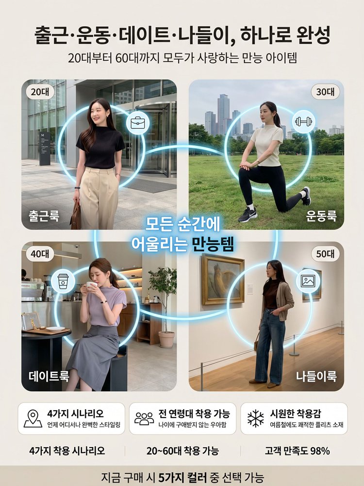 미니멀 플리츠 하프넥 슬림핏 상의