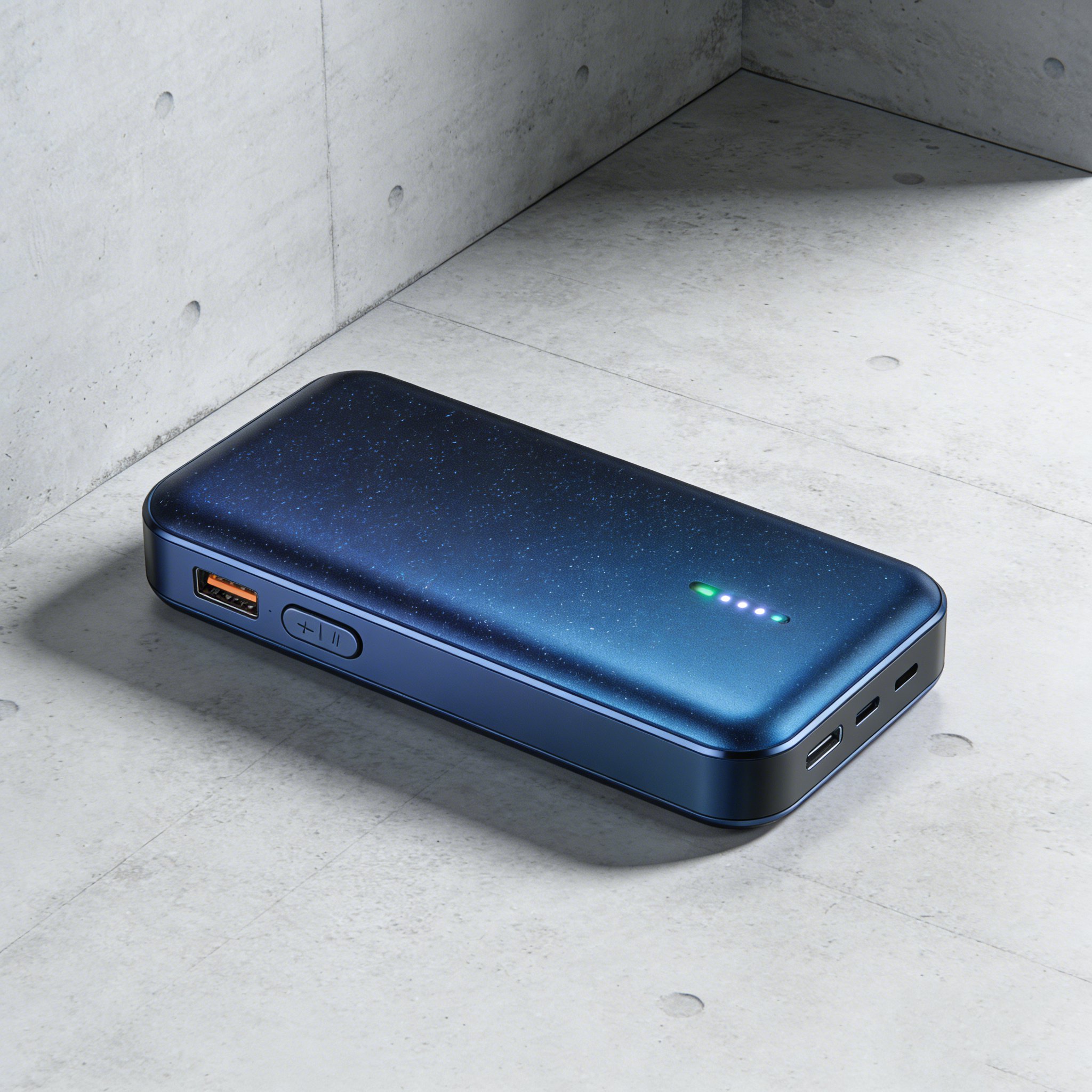 コンパクトなモバイルバッテリー手持ちシーン