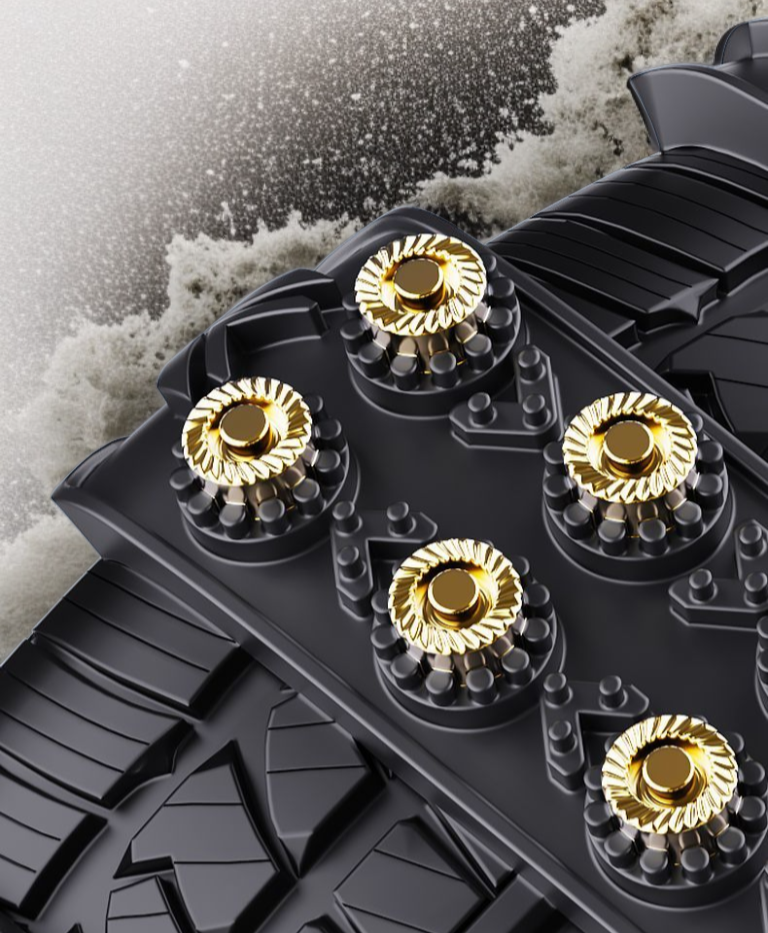 Agarre mejorado en carreteras nevadas con cadenas ensanchadas