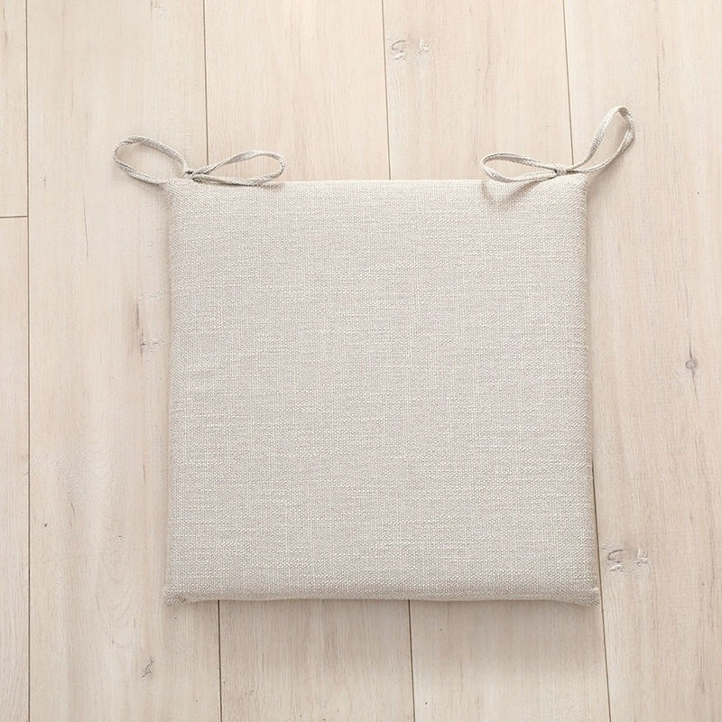 Detachable Washable Simple Linen Chair Cushion, Thickened and Breathable Seat Pad