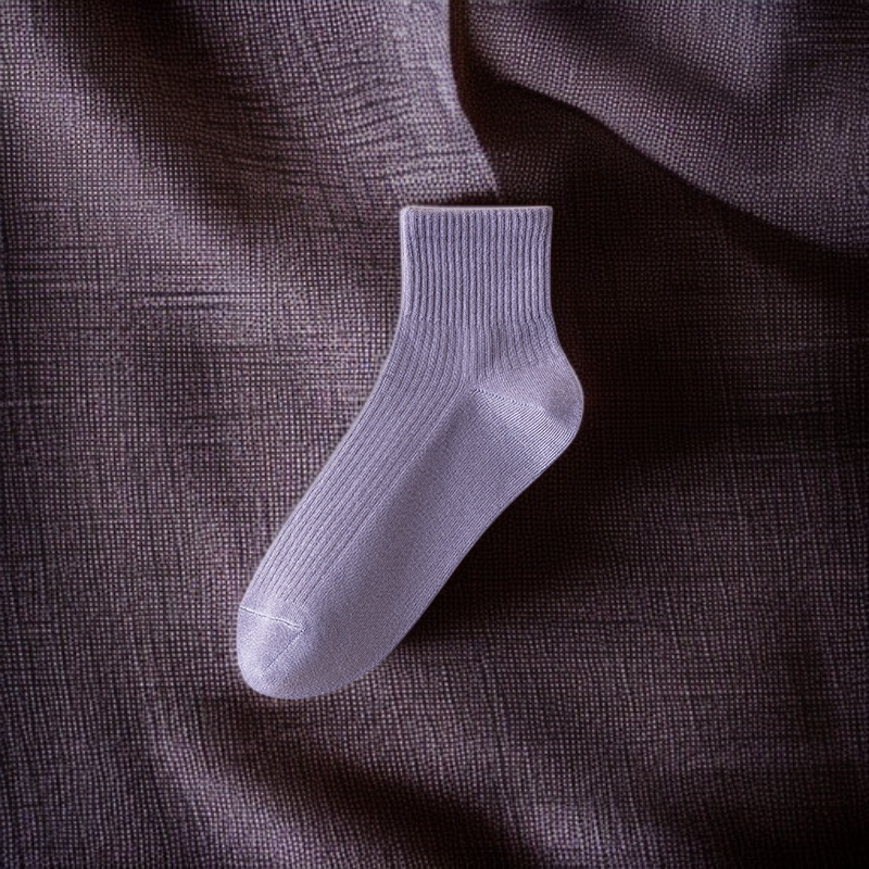 和風無地ミドル丈コットンソックス
