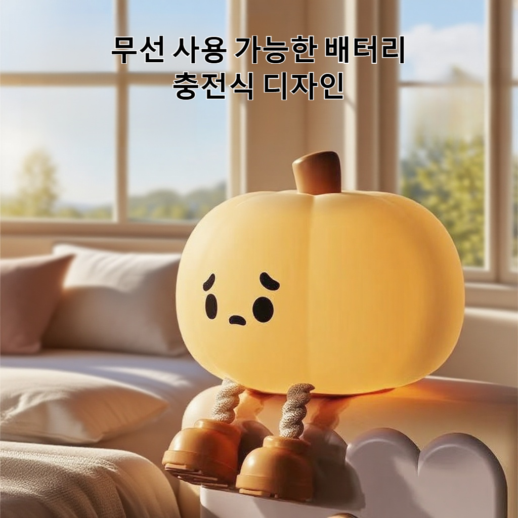 귀여운 호박 모양 할로윈 장식 LED 무드등