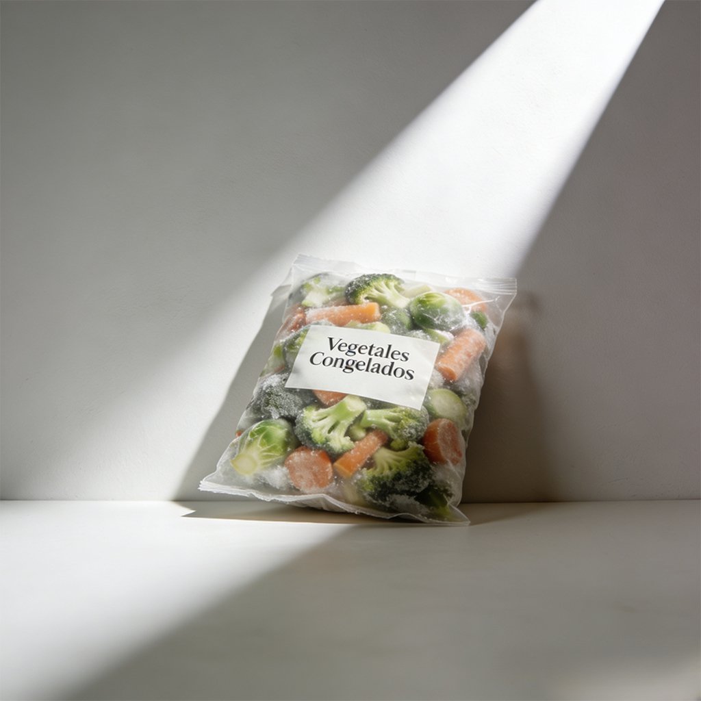 Paquete de verduras mixtas congeladas frescas