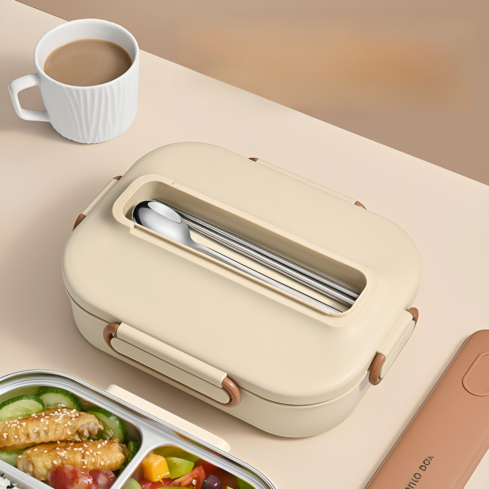 Isolierte Edelstahl-Lunchbox für Schüler, passt ins Schließfach