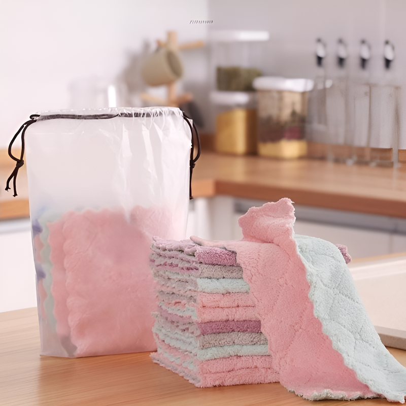 Toalla de limpieza de microfibra de coral