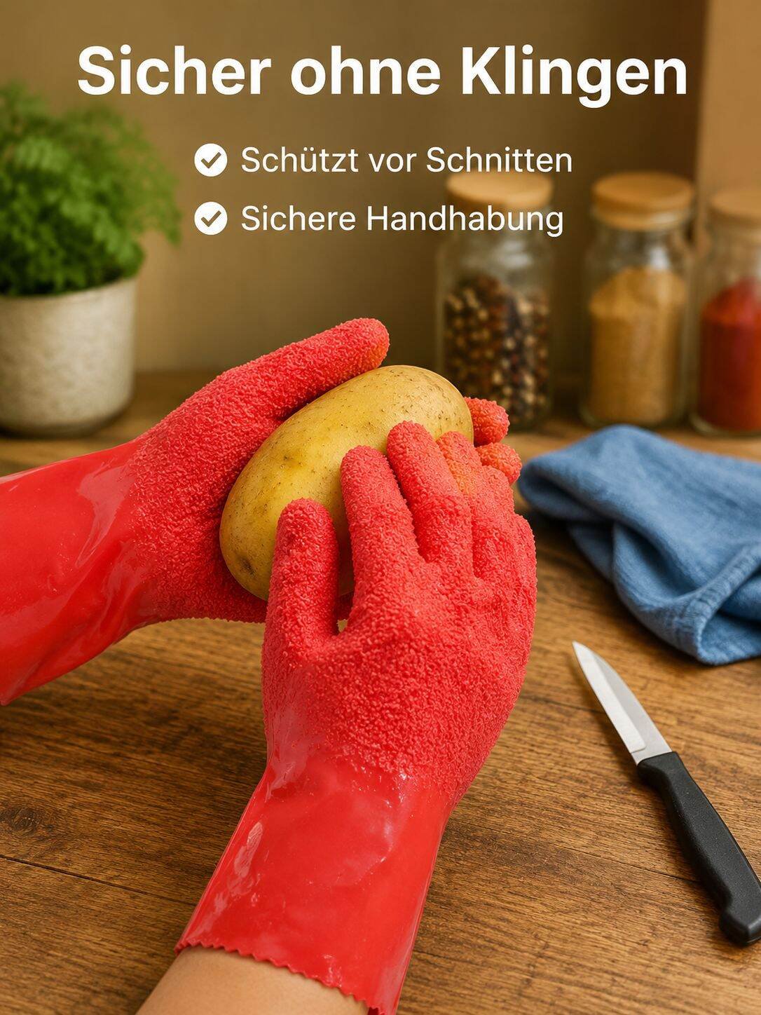 Kartoffelschälhandschuhe Japanische Kartoffelschälhandschuhe/Schälhandschuhe/rutschfeste Handschuhe/
