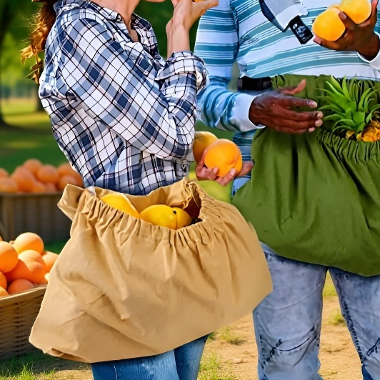  Tablier de jardin en toile robuste, grande capacité, pour désherbage et récolte