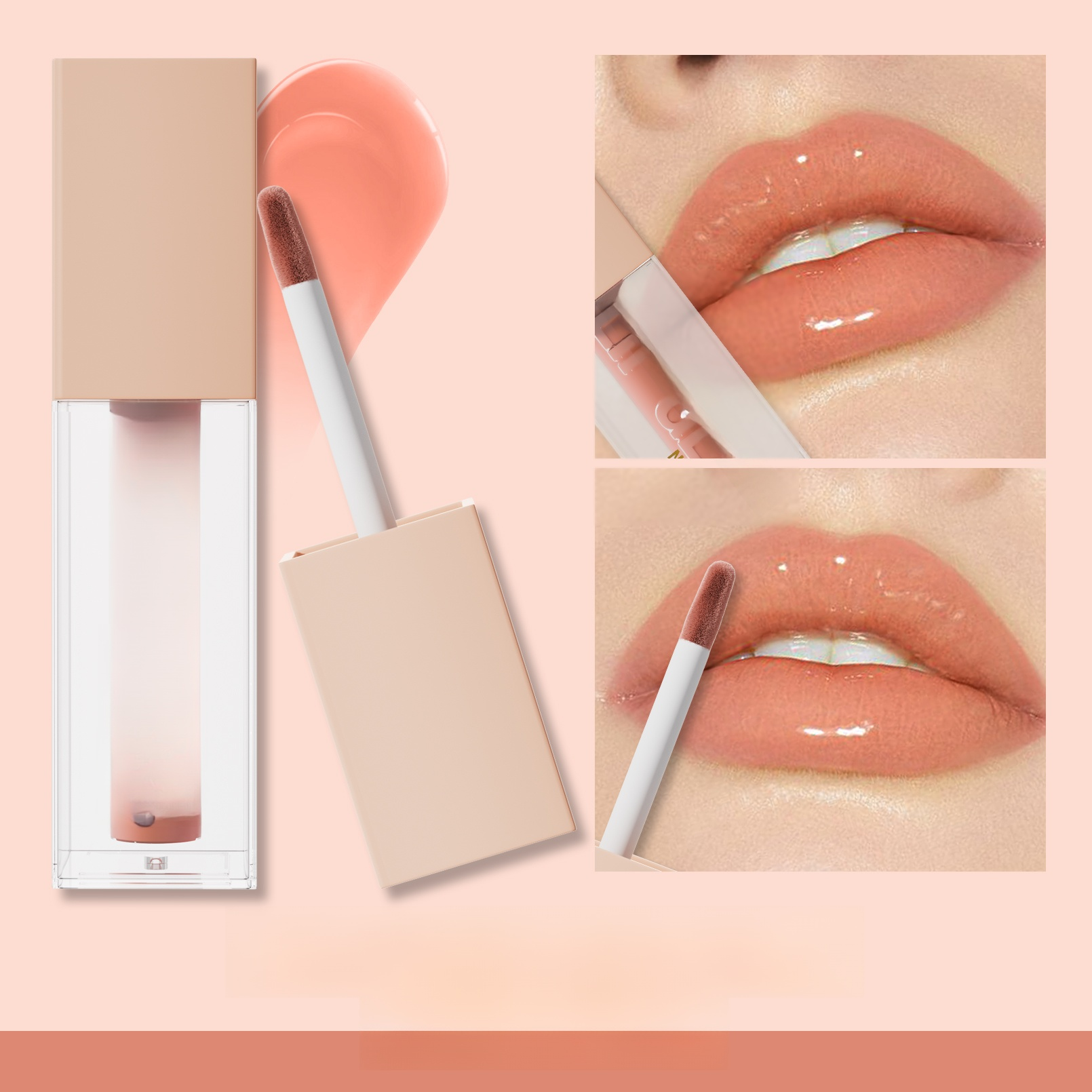 Brillo de labios líquido a prueba de agua con color