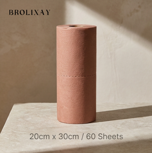 ผ้าเช็ดทำความสะอาดแบบม้วน ฉีกใช้ครั้งเดียว