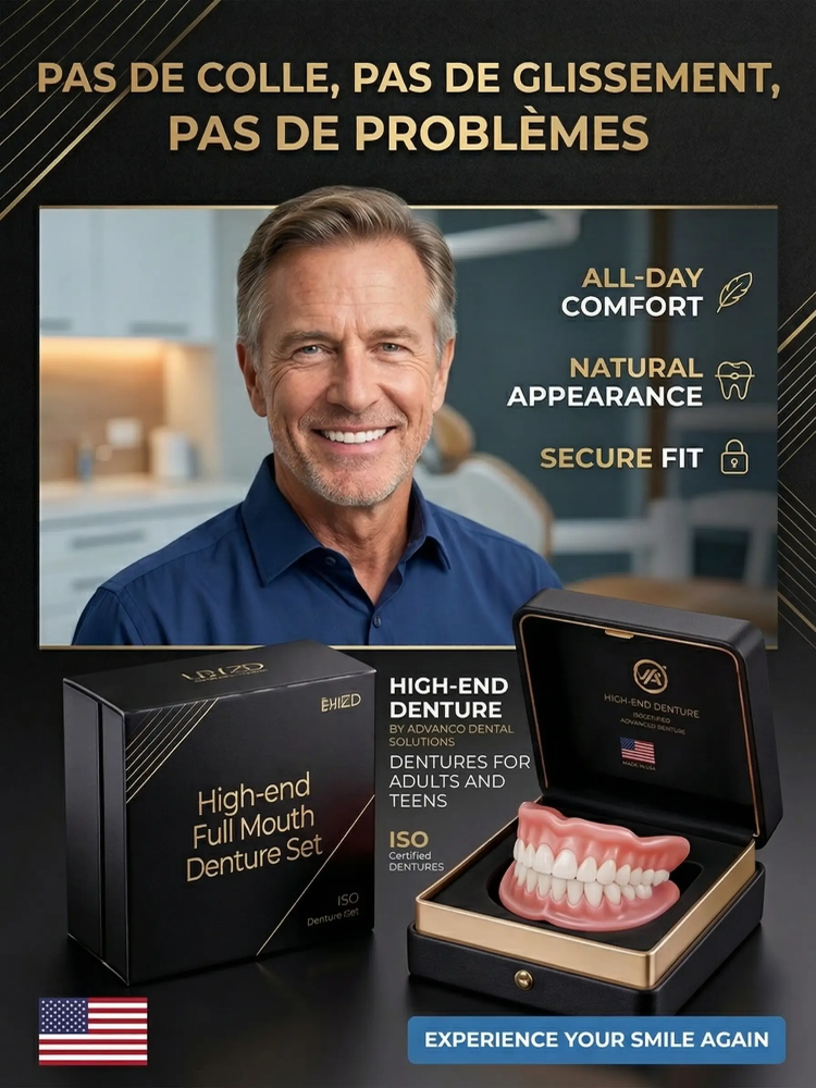 Prothèse dentaire complète haut de gamme sur mesure