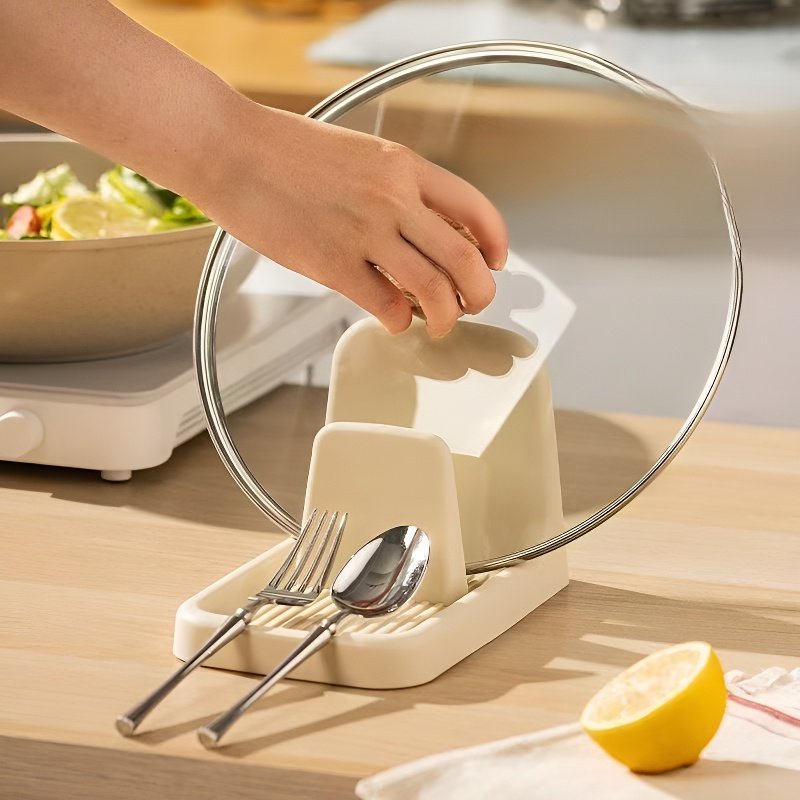 Kitchen multifunctional pot lid storage rack
