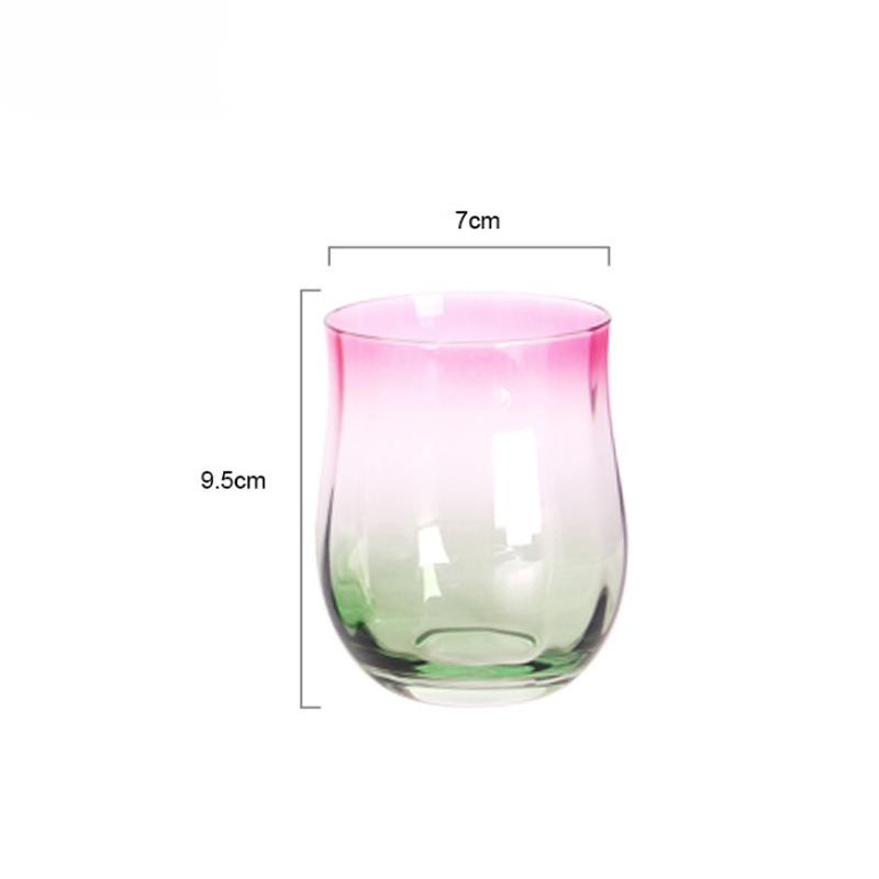 人工のピンクとグリーンのガラス