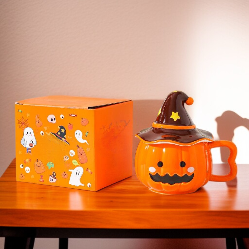 Ceramic water cup with lid