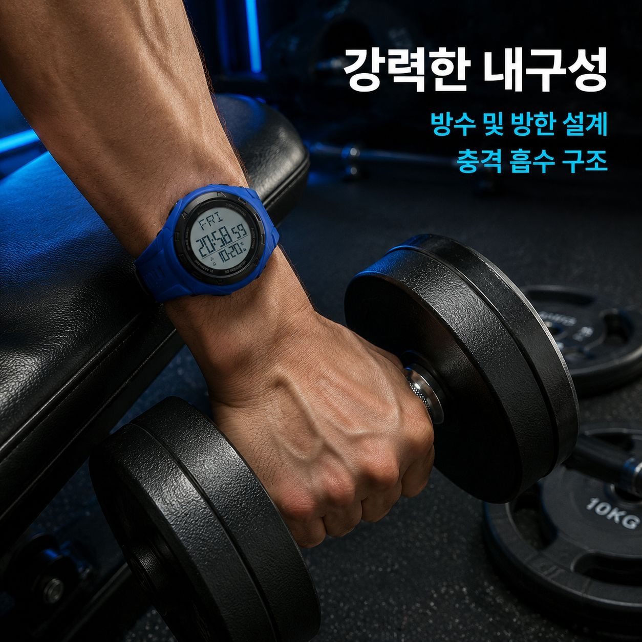 남성용 다기능 스포츠 벨트 디지털 시계
