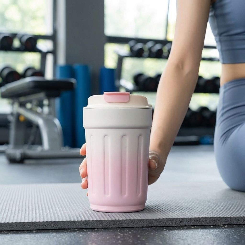 ステンレススチール製セラミック製インナーライナー、グラデーションカラーの断熱カップ