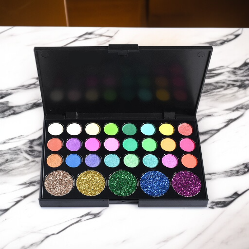 29色のアースカラーのステージメイク用アイシャドウパレット