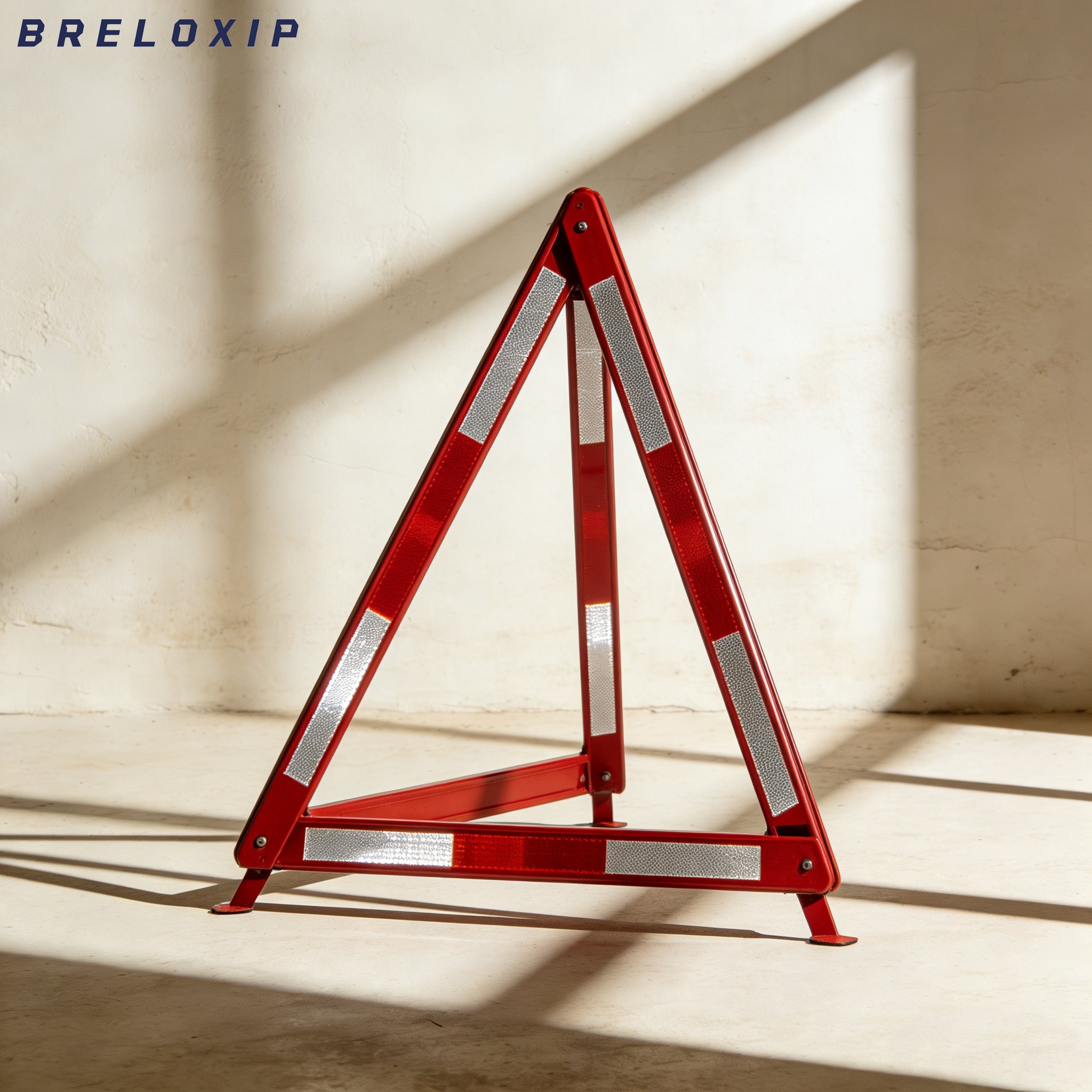 ป้ายเตือนฉุกเฉินสามเหลี่ยมสะท้อนแสงชัดเจน