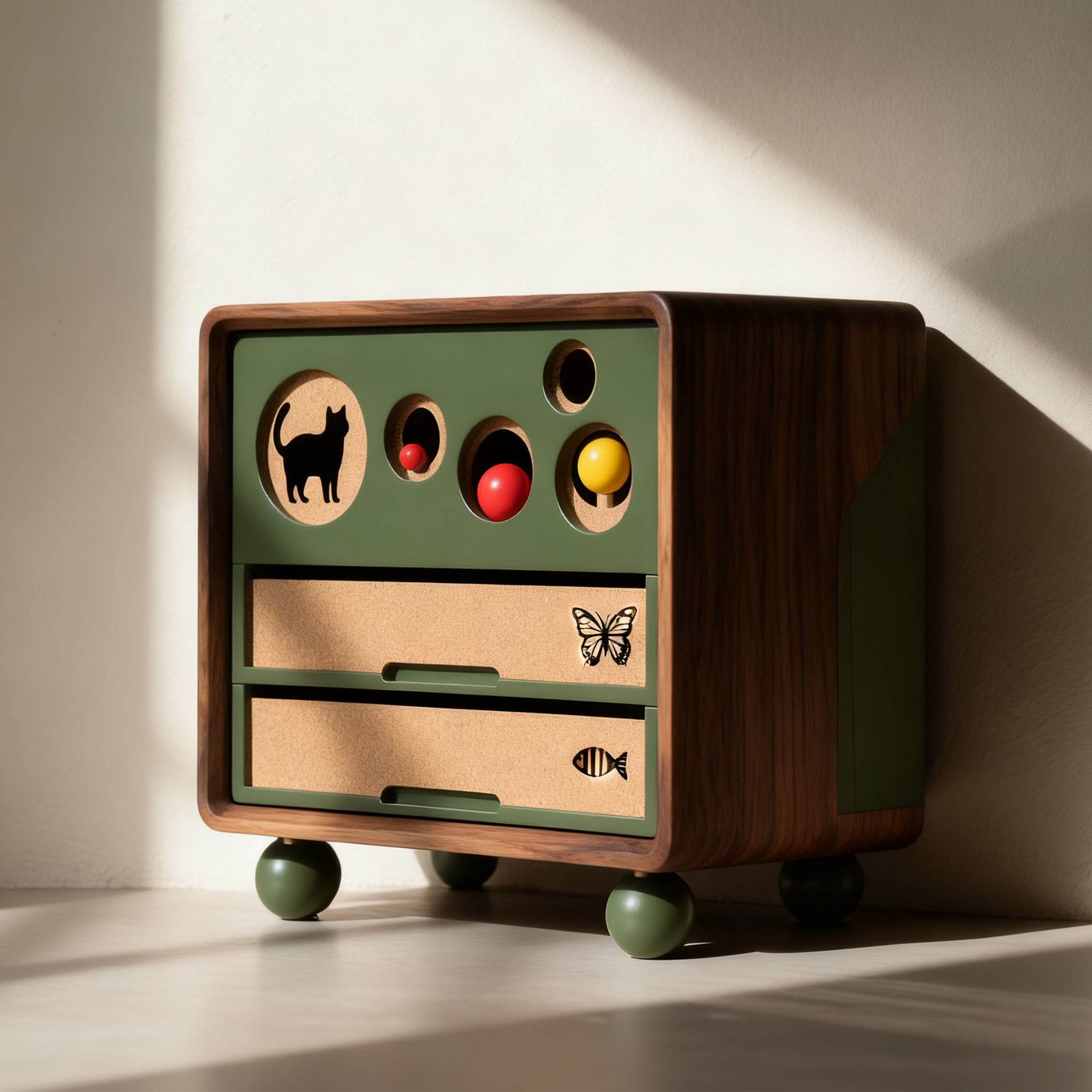 원목 어린이 다용도 정리장