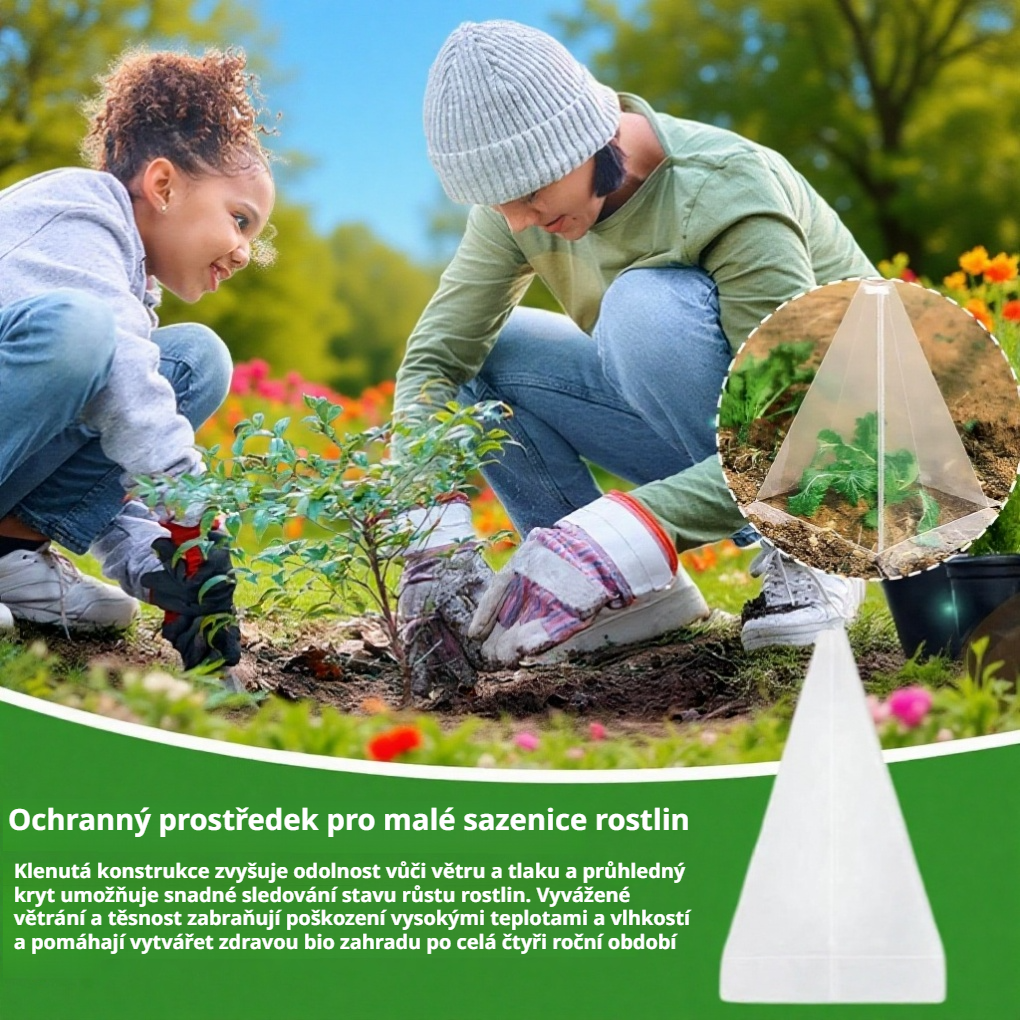 Zahradní pomůcka pro ochranu sazenic