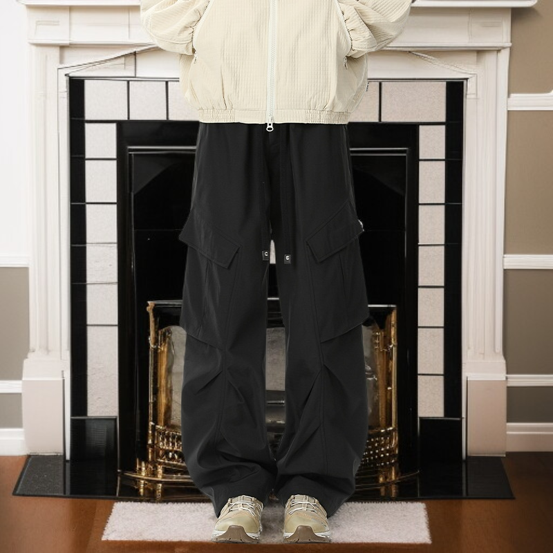 Pantalones de Trabajo Impermeables de Pierna Recta, Estilo Holgado