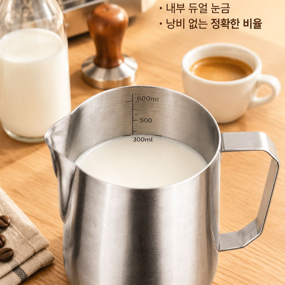 엠보싱 커피 라떼아트 저그