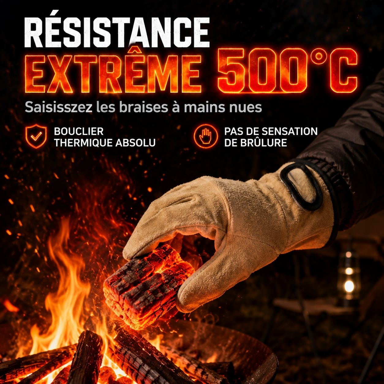 Gants de protection thermique pour barbecue en plein air