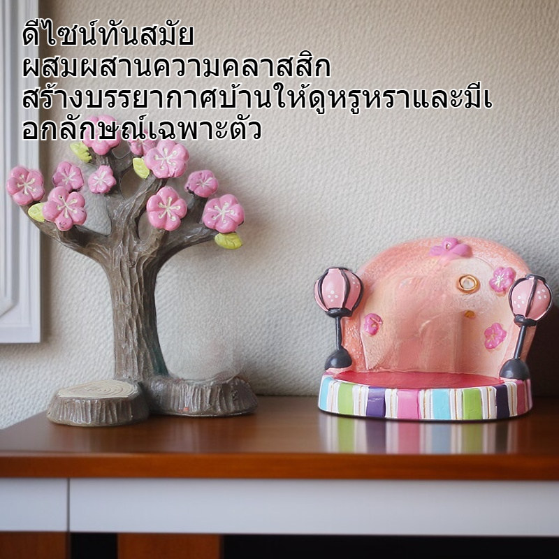 เครื่องประดับเรซินรูปดอกซากุระแสนโรแมนติก ภูมิทัศน์ขนาดเล็ก สำหรับตกแต่งบ้าน