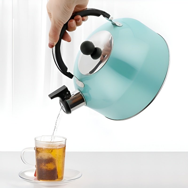 不鏽鋼鳴笛半球形彩色燒水壺