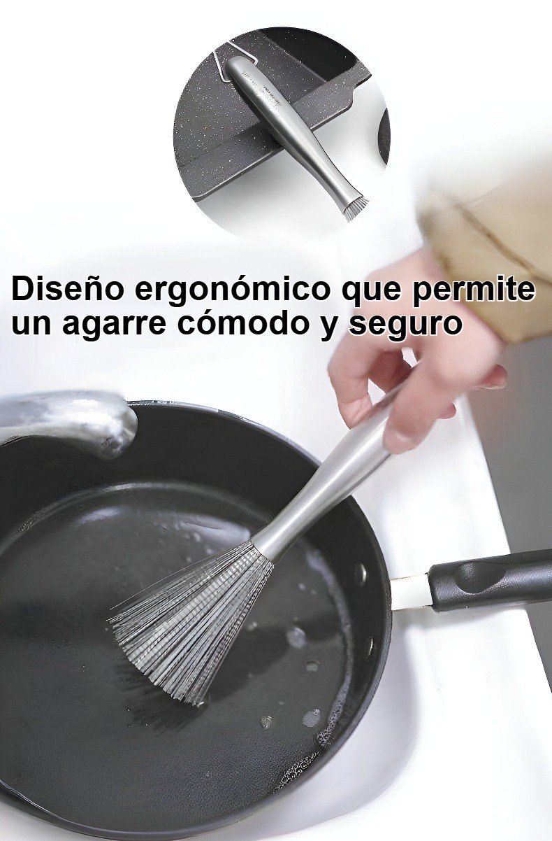 Cepillo de alambre de acero sin pelusa para limpieza de cocina