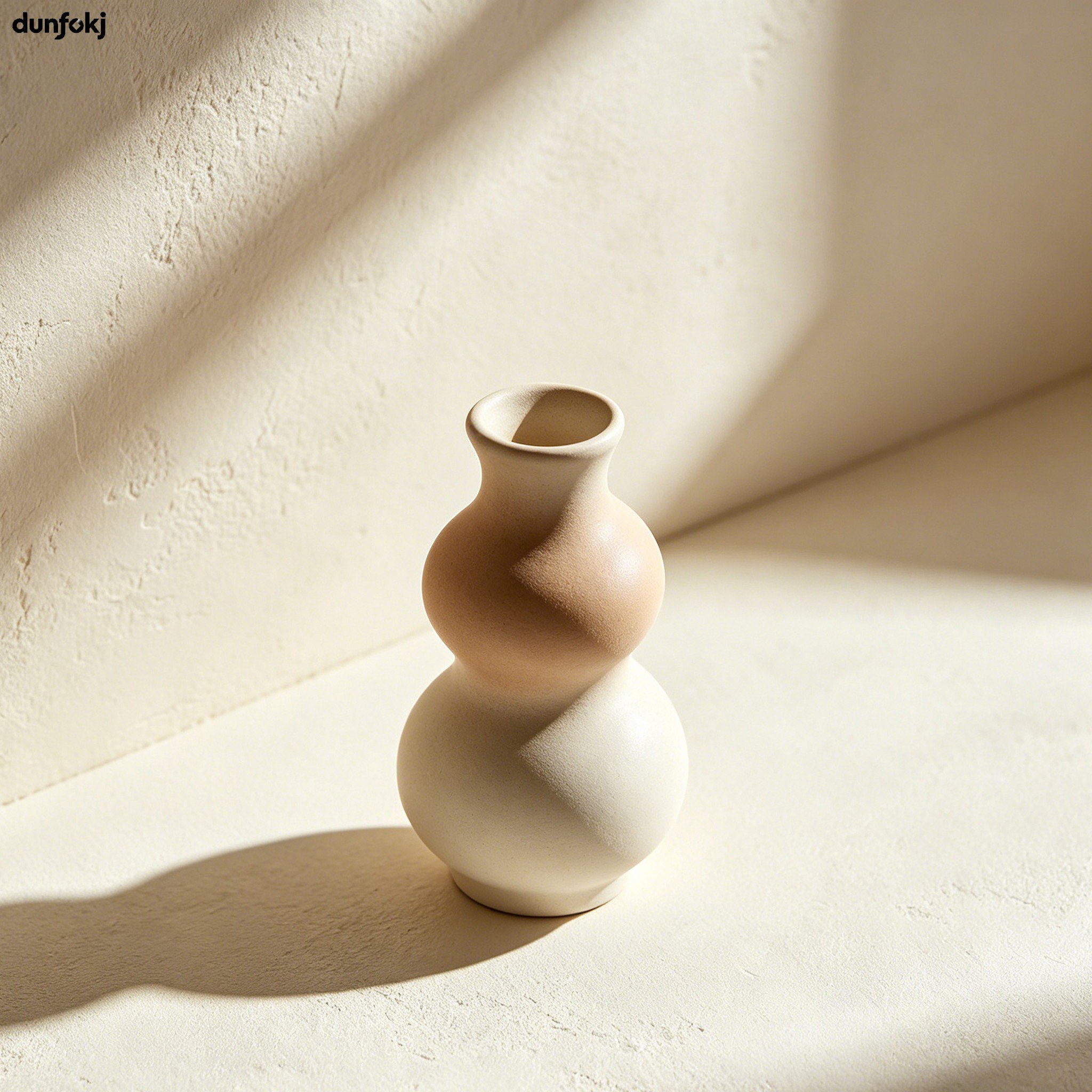 Small flower arrangements in ceramic mini vases