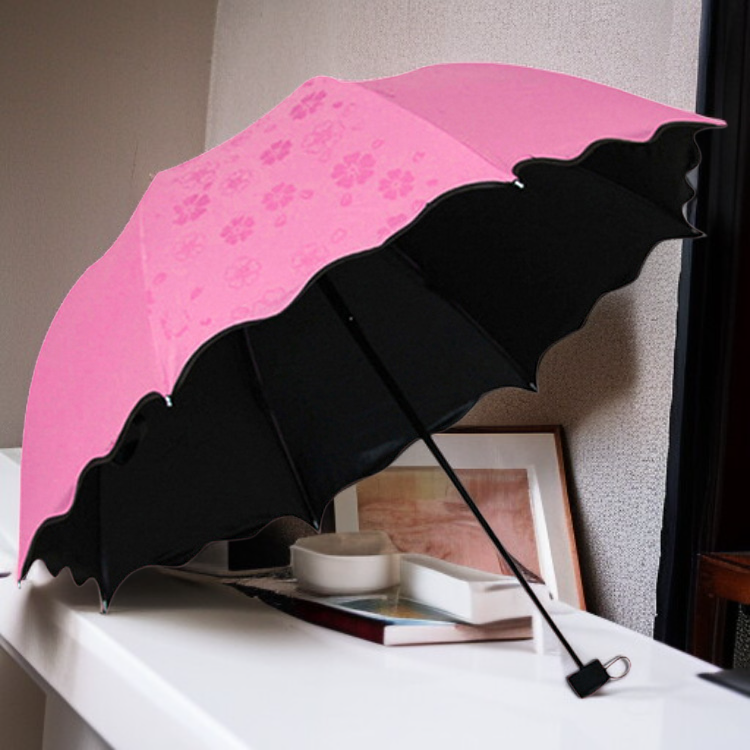 日焼け防止機能と極厚機能を備えた色が変わる花傘