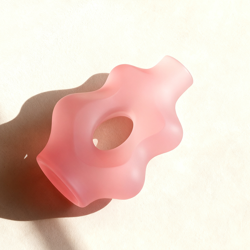 Set de 5 suporturi de flori roz pastel pentru decorare 