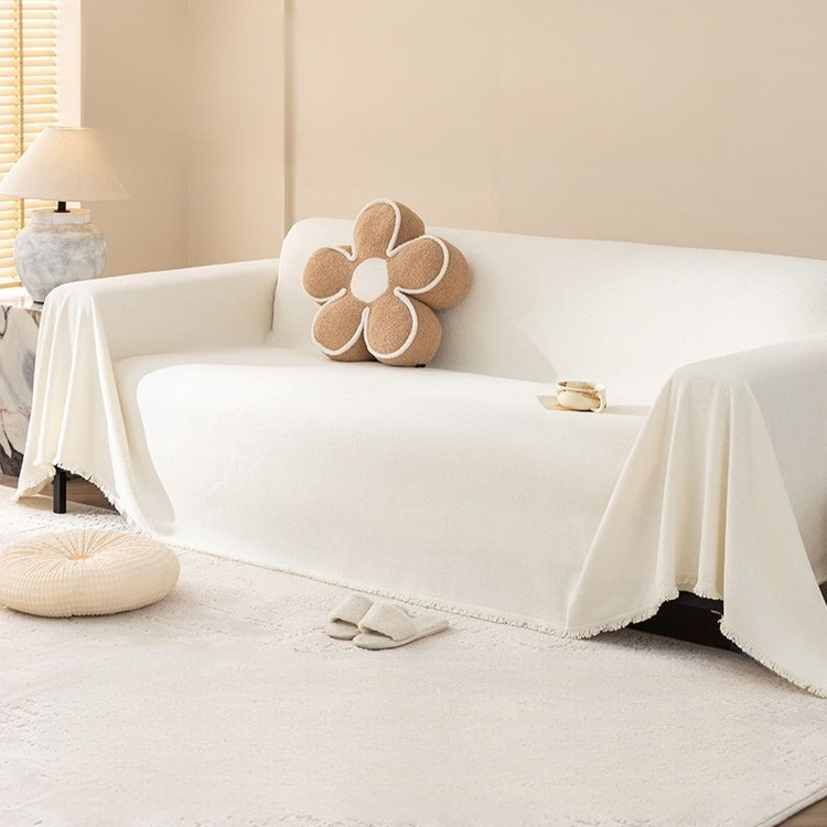 Waterproof, stain-resistant, and cat-scratch-resistant teddy bear plush sofa cover