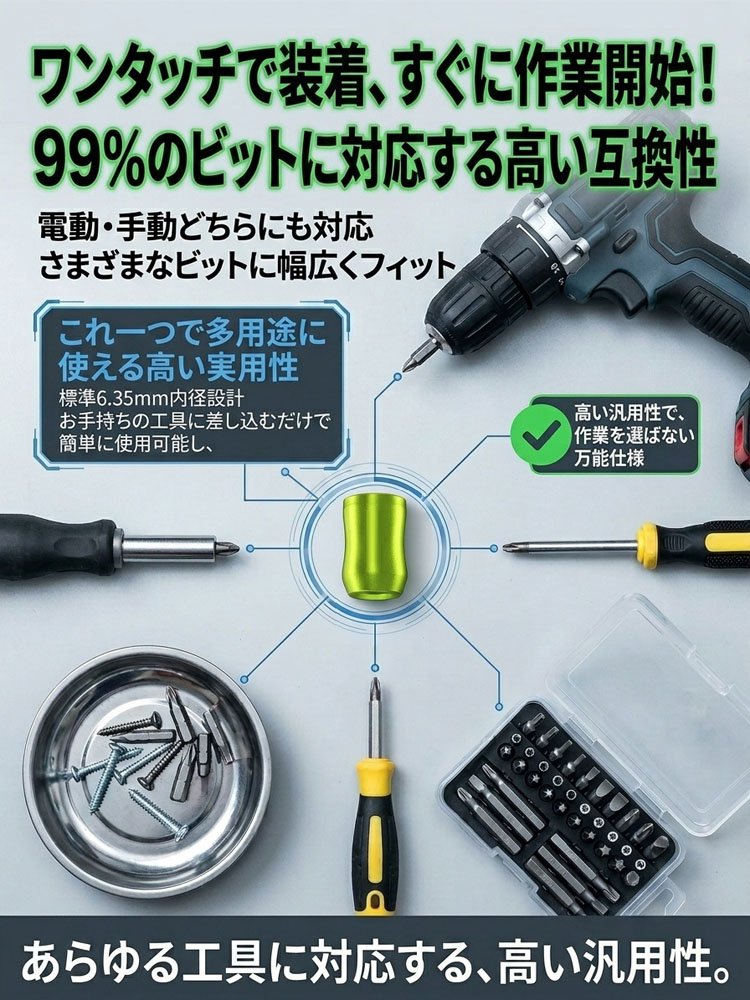 【ネジ落ち防止】ドライバー用マグネットリング