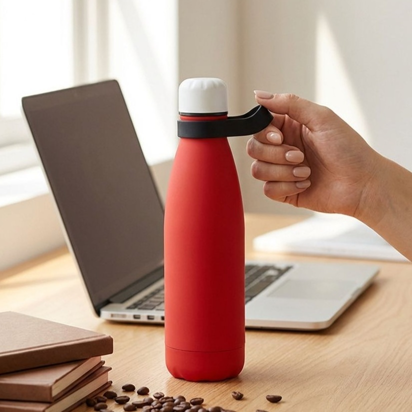高品質でミニマルなデザインの、大容量ステンレス製魔法瓶カップ