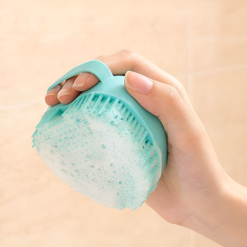 Silicone Pet Bath Brush for Cleaning and Massaging